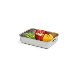 Plat à four inox nid d'abeille 25 x 19,5 x 6,5 cm