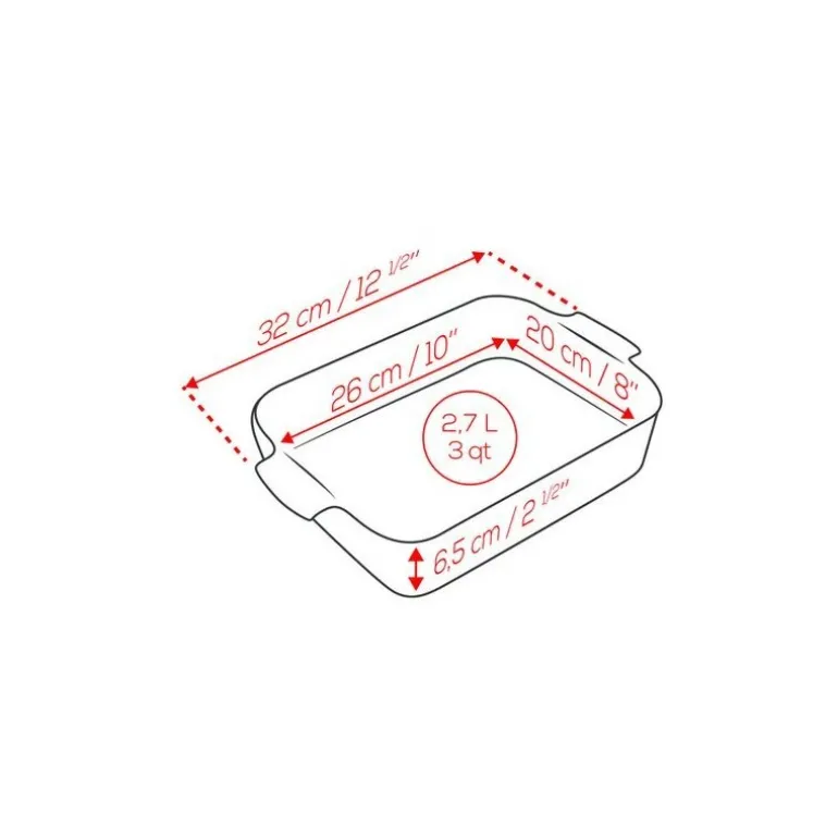 Plat à four rectangulaire céramique vert sauge Appolia 32 cm