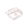 Plat à four rectangulaire céramique vert fougère Appolia 36 cm