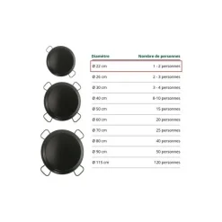 Plat à paëlla ø 22 cm