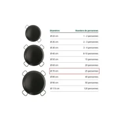 Plat à paëlla ø 70 cm