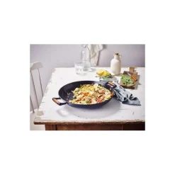 Plat à paëlla fer émaillé et céramique Mandala Ø 36cm