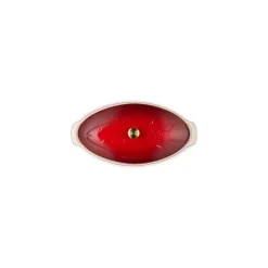 Plat à poisson céramique avec couvercle ovale cerise 34 cm