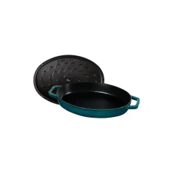 Plat à poisson fonte avec couvercle La Mer 32 x 20 cm