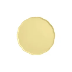 Plat rond céramique Madeleine jaune vanille ø 31 cm