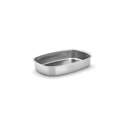 Plat à rôtir anses intégrées inox 38 x 26 cm