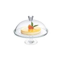 Plat à tarte sur pied avec cloche verre ø 32 cm