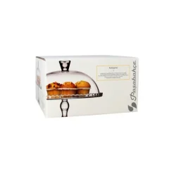 Plat à tarte sur pied avec cloche verre ø 32 cm