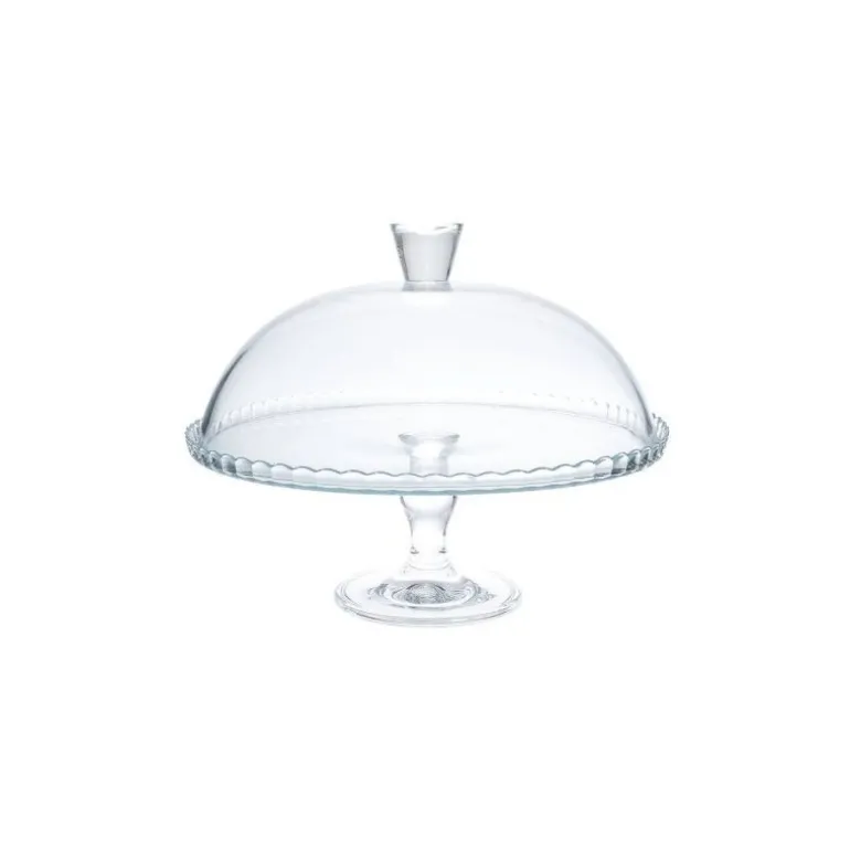 Plat à tarte sur pied avec cloche verre ø 32 cm
