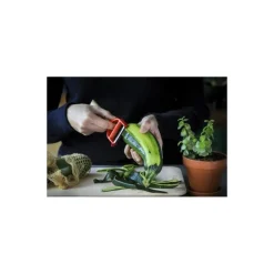 Éplucheur T-duo Opinel duo/julienne manche bois et rouge