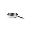 Poêle bord droit trilply inox miroir martelé ø 28 cm