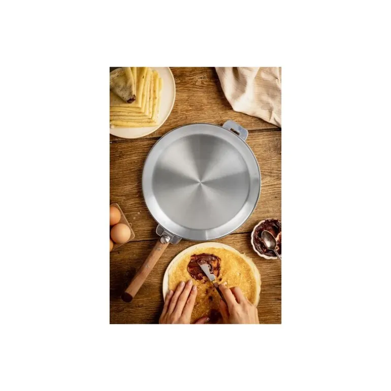 Poêle à crêpes inox Mutine amovible Ø 26 cm