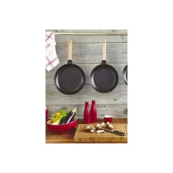 Poêle fonte manche bois ø 24 cm