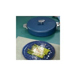 Poêle inox La Merveilleuse bleu myrtille Ø 24 cm