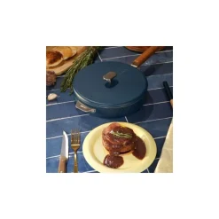 Poêle inox La Merveilleuse bleu myrtille Ø 24 cm