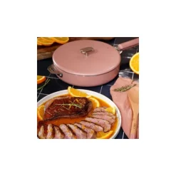 Poêle inox La Merveilleuse rose guimauve Ø 24 cm