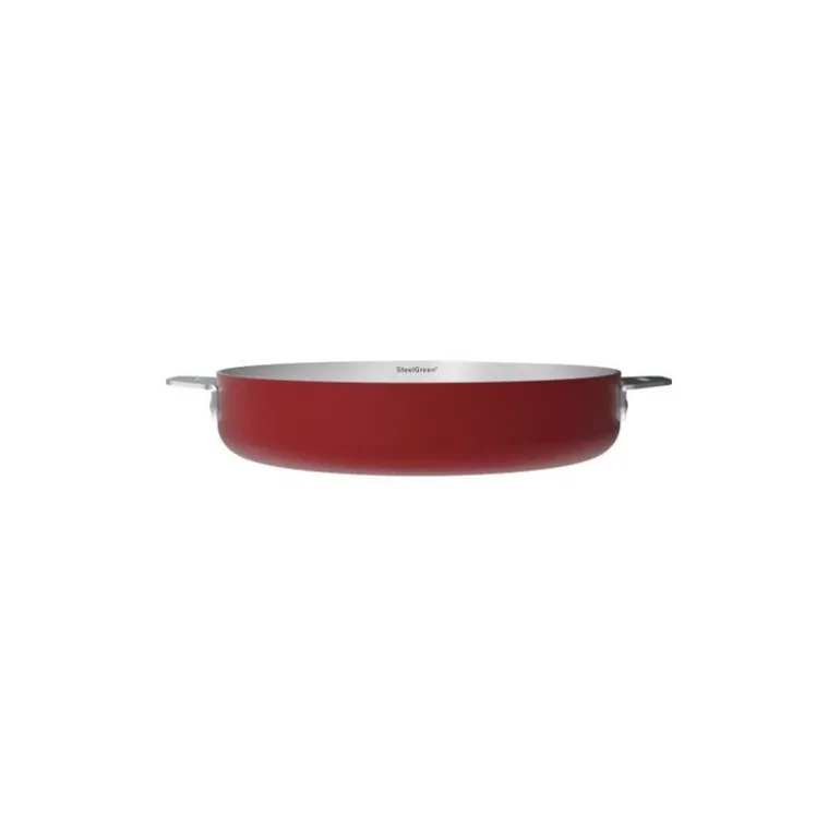 Poêle inox La Merveilleuse rouge passion Ø 24 cm