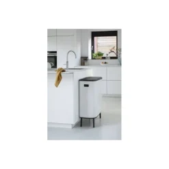 Poubelle Bo Touch Bin Hi blanche 2 x 30 L