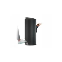 Poubelle à pédale Arc noir carbone 30 L