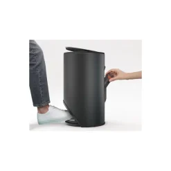 Poubelle à pédale Arc noir carbone 10 L