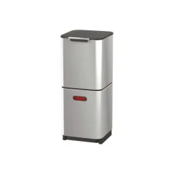 Poubelle à tri sélectif acier inox 2 x 20 L