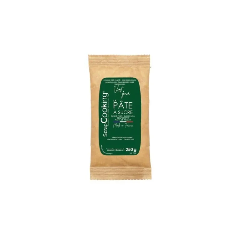 Pâte à sucre vert foncé - 250 g
