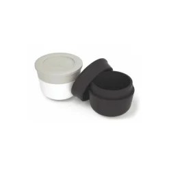 Récipients à sauce gris coton en noir onyx 10 ml- par 2