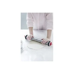 Rouleau à pâtisserie inox avec anneaux 34 cm Lacor