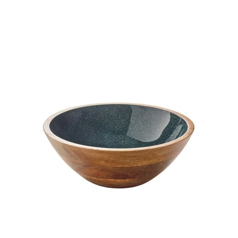 Saladier bois de mangue et résine Mineral coal ø 30 cm