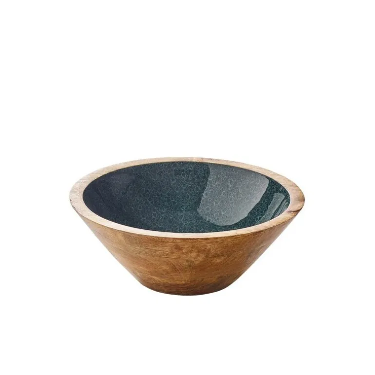 Saladier bois de mangue et résine Mineral coal ø 20 cm