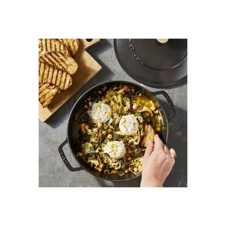 Sauteuse fonte Chistera avec couvercle noir mat Ø 28 cm