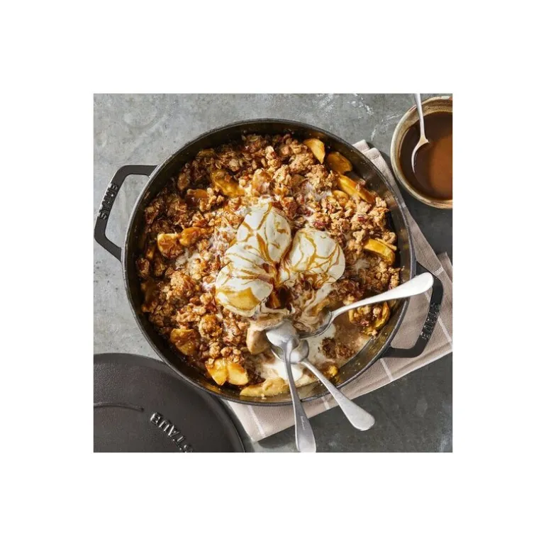 Sauteuse fonte Chistera avec couvercle noir mat Ø 28 cm