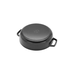 Sauteuse fonte Chistera avec couvercle noir mat Ø 24 cm