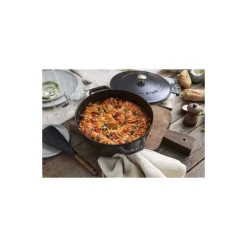 Sauteuse fonte Chistera avec couvercle noir mat Ø 24 cm