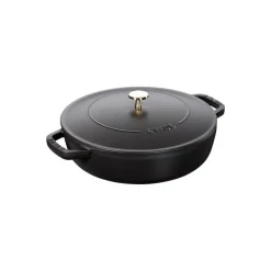 Sauteuse fonte Chistera avec couvercle noir mat Ø 24 cm