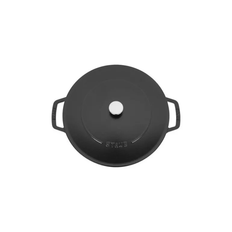 Sauteuse fonte Chistera avec couvercle noir mat Ø 24 cm