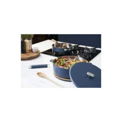 Sauteuse inox La Merveilleuse bleu myrtille ø 28 cm