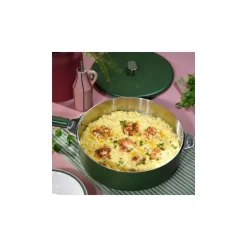 Sauteuse inox La Merveilleuse vert fougère ø 28 cm