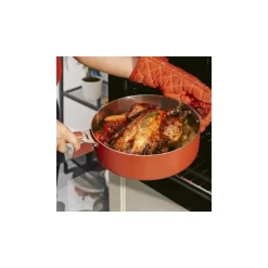 Sauteuse inox La Merveilleuse rouge passion ø 28 cm