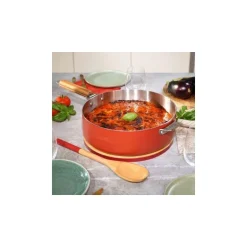 Sauteuse inox La Merveilleuse rouge passion ø 28 cm