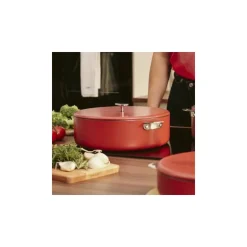 Sauteuse inox La Merveilleuse rouge passion ø 28 cm