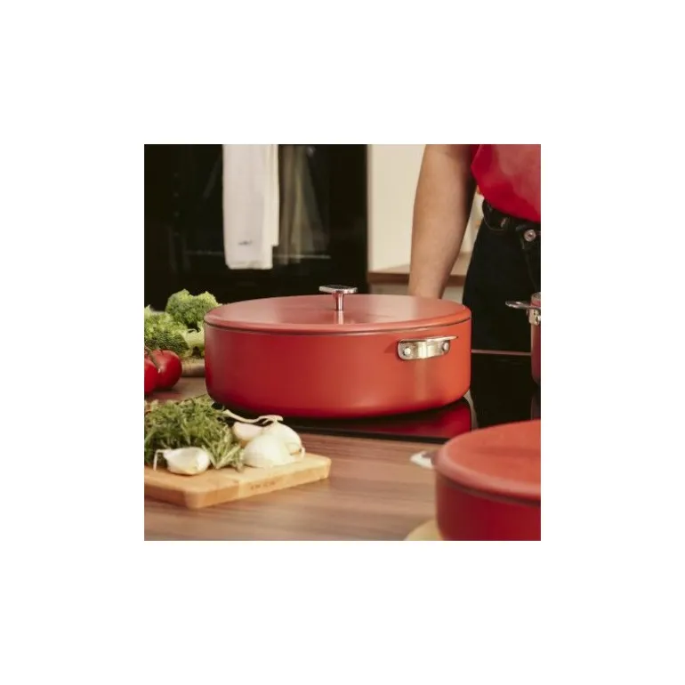 Sauteuse inox La Merveilleuse rouge passion ø 28 cm