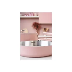 Sauteuse inox La Merveilleuse rose guimauve Ø 28 cm