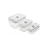 Set 3 boites sous vide verre Fresh & Save