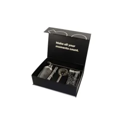 Set cocktail en verre et inox 6 pièces