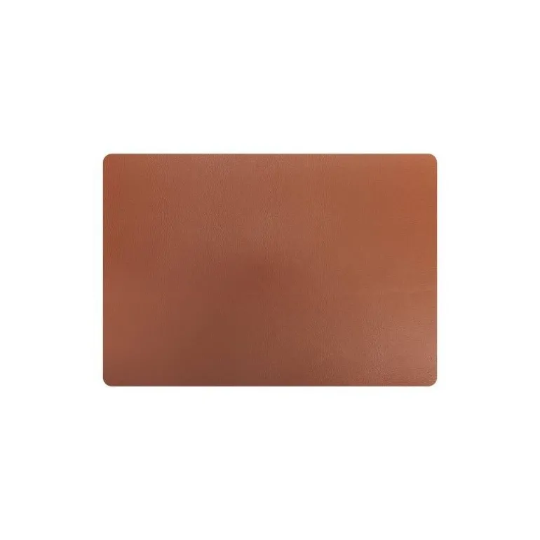 Set de table rectangle cuir brun 43 x 30 cm