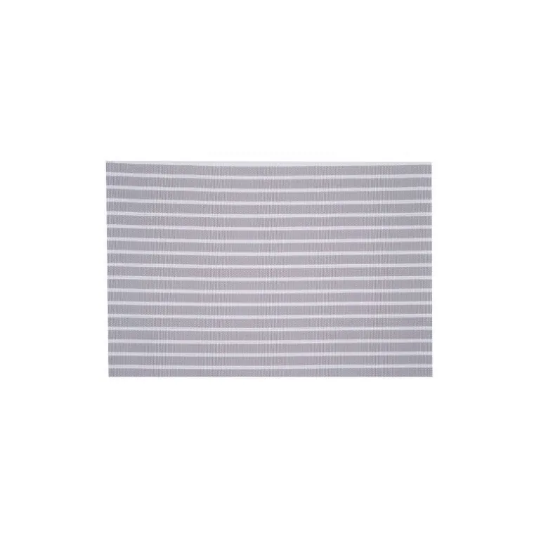 Set de table rectangle PVC blanc et beige 45 x 30 cm