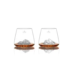 Set de verres Topographic Mont Blanc et Everest 350 ml