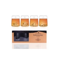 Set 4 verres shooters Topographic 6,5 cl