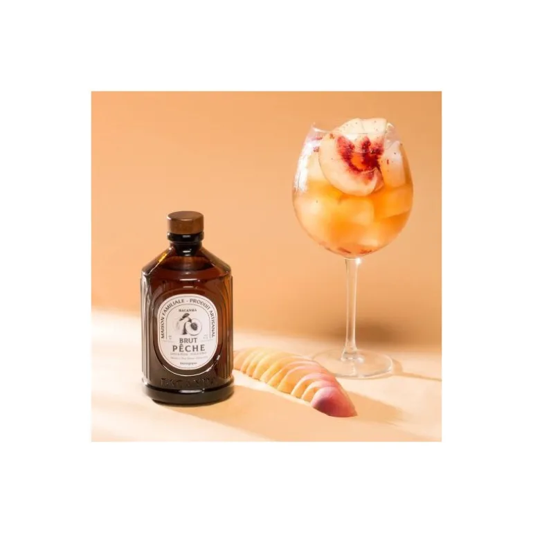 Sirop pêche blanche brut bio 400 ml